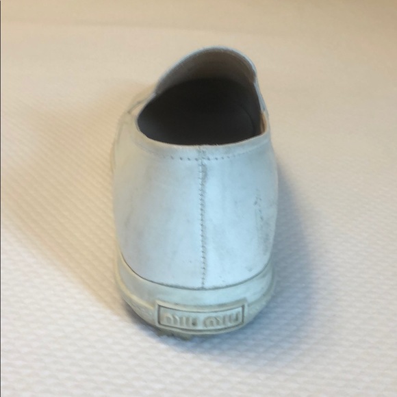 Miu Miu leather slip on sneakers SZ 39 1/2 - Picture 7 of 8